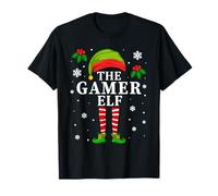The Gamer Elf Christmas Matching Maglietta
