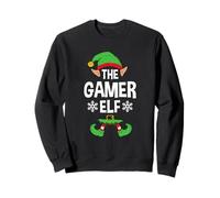 The Gamer Elf Party Family Group Matching X-mas Gaming Citazione Felpa