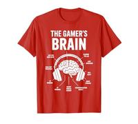 The Gamer's Brain Funny Gaming Headset Nerd Design Maglietta