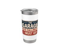 The Garage Is Calling I Must Go Bicchiere termico in acciaio inox doppia parete