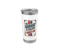 The Garage Is Calling I Must Go Bicchiere termico in acciaio inox doppia parete