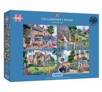 The Gardener’s Round 4 x 500 Piece Jigsaw Puzzles Multi-Box Jigsaw Sustain