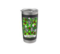 The Gardener Tarocco Carta Rose Giardinaggio Piante Amante Scheletro Bicchiere termico in acciaio inox doppia parete