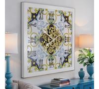 The Gears Clock Orologio da Parete Collezione Italia con ingranaggi mobili (Atrani, 60 cm)