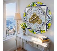 The Gears Clock - Orologio da parete rotondo da 24" con ingranaggi mobili Italy LINE (Sorrento)