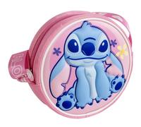 The Geeky Pop Borsa per bambini - Borsa a tracolla con cerniera e cinturino regolabile per ragazza, Blu / Rosa Stitch