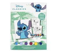 The Geeky Pop Disney Classics - Kit di pittura Stitch Paint by Numbers per bambini - Set creativo con dipinti, pennello e dipinti da colorare - attività creativa per bambini