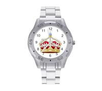 The German Prince - Orologio da polso da uomo in acciaio inox, facile da leggere, alla moda