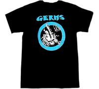 The Germs T Shirt Punk Rock Skeleton Tee Adult Men's Black S