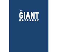 The Giant Notebook: XXL - Basic Lined / Ruled Paper - Dark Blue cover