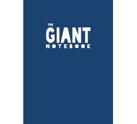 The Giant Notebook: XXL - Basic Lined / Ruled Paper - Dark Blue cover - light weight