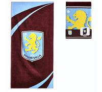 The Gift Scholars Aston Villa - Telo mare con licenza ufficiale, 100% cotone, grande, 140 x 70 cm, perfetto per piscina