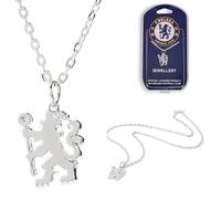 The Gift Scholars Collana con ciondolo a forma di leone Chelsea FC con licenza ufficiale, catena placcata argento, accessorio da uomo