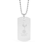 The Gift Scholars Targhetta con stemma del Tottenham Hotspur FC con licenza ufficiale, catena a sfere in acciaio inossidabile, merce da uomo