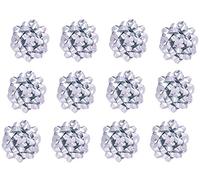 The Gift Wrap Company - Fiocchi decorativi per coriandoli metallizzati, medium, argento, 12 pezzi