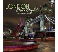 The Gifted Stationary Calendario da parete quadrato 2026, Londra Limelight, 16 mesi collezione passaporti, calendario da appendere con 180 adesivi promemoria, planner mensile per casa o spazi creativi