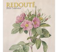 The Gifted Stationary Calendario da parete quadrato 2026, Redouté, 16 mesi a tema arti e antichità, calendario da appendere con 180 adesivi promemoria, planner mensile per casa o spazi creativi, 30,5