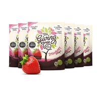 The Giving Tree - Fragole croccanti liofilizzate, patatine nutrizionali vegane, senza glutine, 38 g, confezione da 6