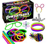 The Glowhouse Braccialetti Luminosi Starlight di qualità premium 100 Luminose Fluorescenti Colori Misti - Set da 228 pezzi con connettori, per Halloween, Feste e Carnevale per Bambini e Adulti