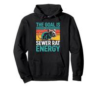The Goal Is Sewer Rat Energy Meme caotico - Felpa con Cappuccio