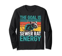 The Goal Is Sewer Rat Energy Meme caotico - Maglia a Manica