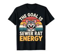 The Goal Is Sewer Rat Energy Meme caotico |- Maglietta