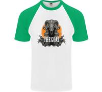 The Goat Skull Gothic Demon Satan Monster Uomo S/S Baseball T-Shirt