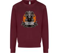 The Goat Skull Gothic Demon Satan Monster Uomo Sweatshirt Jumper