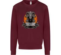 The Goat Skull Gothic Demon Satan Monster Uomo Sweatshirt Jumper
