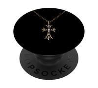 The GoldCross GoldChain PaveDiamond PopSockets PopGrip Adesivo
