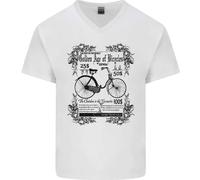 The Golden Age Of Biciclette Ciclisti Ciclismo Uomo Scollo A V Cotone T-Shirt