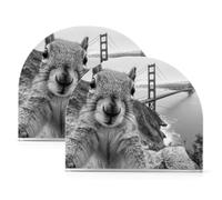 The Golden Gate Bridge - Portatovaglioli in acrilico dorato per cocktail in stile fattoria, autoportante, decorazione per la casa per feste, matrimoni, eventi, confezione da 2