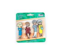 The Golden Girls 4-Piece Smalto Spilla Set Rosa Bianco Sophia Dorothy