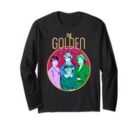 The Golden Girls Retro Colorful Illustration TV Show Maglia a Manica