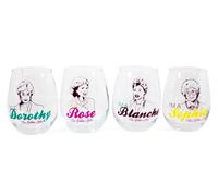 The Golden Girls senza Stelo Vino Vetro da Collezione Set Di 4 Ogni Porta 591ml