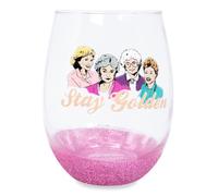The Golden Girls " Stay Dorato " Teardrop senza Stelo Vino Vetro Contiene