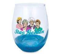 The Golden Girls " Stay Dorato " Teardrop senza Stelo Vino Vetro Contiene 591ml