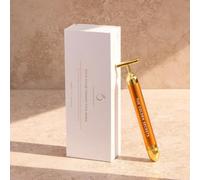 The Golden Secrets - Strumento di bellezza vibrante placcato oro 24 K per viso e collo, massaggiatore rassodante e ringiovanente per una carnagione radiosa