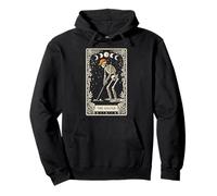 The Golfer Tarocchi Scheletro Vintage Golf Dark Gothic Moon Felpa con Cappuccio