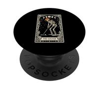 The Golfer Tarocchi Scheletro Vintage Golf Dark Gothic Moon PopSockets PopGrip Adesivo