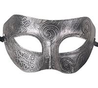 The Good Life - Maschera greca/romana a mezzo-volto per ballo di Carnevale, da uomo, argento