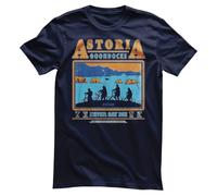 The Goonies Licenza Ufficiale Astoria Goondocks Uomo Maglietta (Blu Scuro), Small