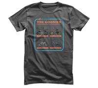 The Goonies Licenza Ufficiale Bikes Uomo Maglietta (Grigio Scuro), X-Large