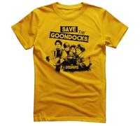 The Goonies Licenza Ufficiale Save The Goondocks Uomo Maglietta (Oro), Small