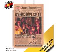 The Goonies locandina - Astoria Legend Giornale Stile - Mai Say Die 1985 Stampa