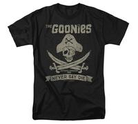 The Goonies Never Say Die T-Shirt Uomo Nero Cotone Manica Corta