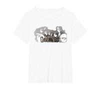 The Goonies Shadow Faces Maglietta, Donna Plus-Size, Bianco, 5X