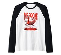 The Goose is Loose Funny Devil Halloween Maglia con Maniche Raglan