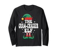 The Gram-Cracker Elf Divertente Natale Corrispondente Gruppo Familiare Maglia a Manica