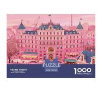 The Grand Budapest Hotel Puzzle in Legno Impermeabile Puzzles Da 1000 Pezzi Per Adulti Colorati Puzzle Per Decorazioni Domestiche